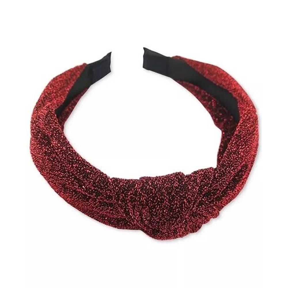 Shiny Red Holiday Headband Women's Hair Fashion Elegant Chic Hairband Style NEW - Picture 1 of 6